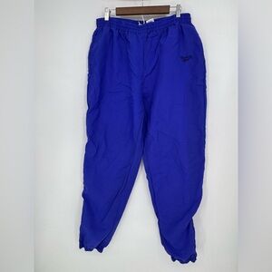 Reebok Men's Lined Vintage Blue Nylon Windbreaker Joggers Size XL